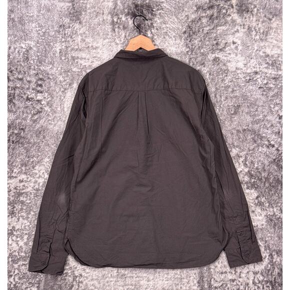 All Saints Shirt XL Mens Riviera Long Sleeve Button Down Gray - Picture 3 of 10